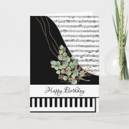 Carte de piano personnalisable (Devant)