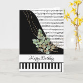 Carte de piano personnalisable (Fleur jaune)