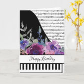 Carte de piano personnalisable (Fleur jaune)