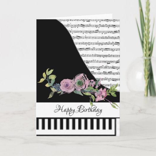 Carte de piano personnalisable (Devant)