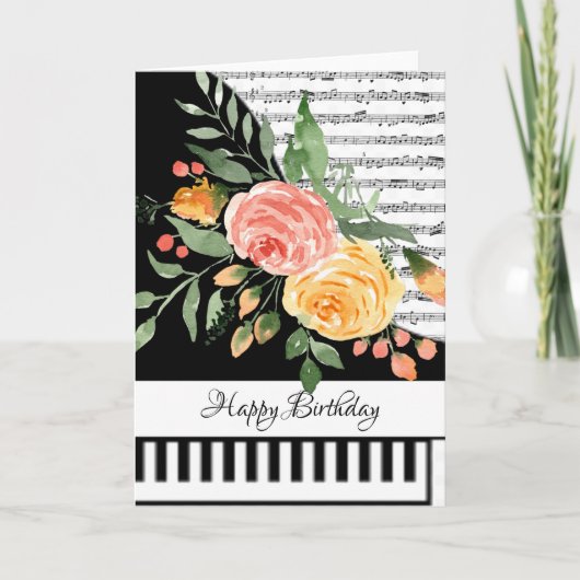 Carte de piano personnalisable (Devant)