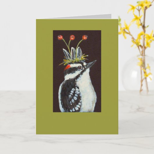 carte de pic à bois, Arthur (Fleur jaune)