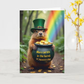 Carte de pièce d'or de marmotte chanceuse (Fleur jaune)