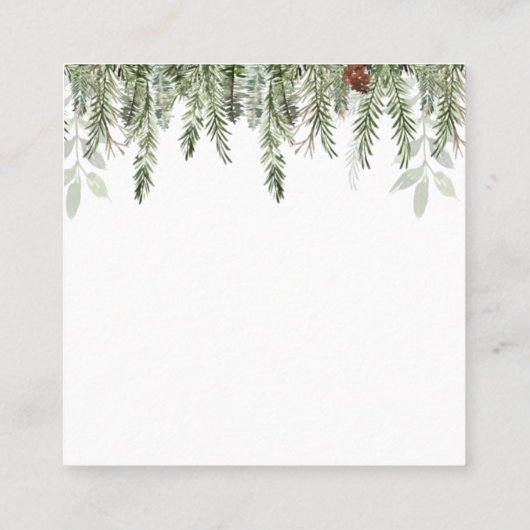 Carte de pièce jointe du code QR de Noël (Dos)