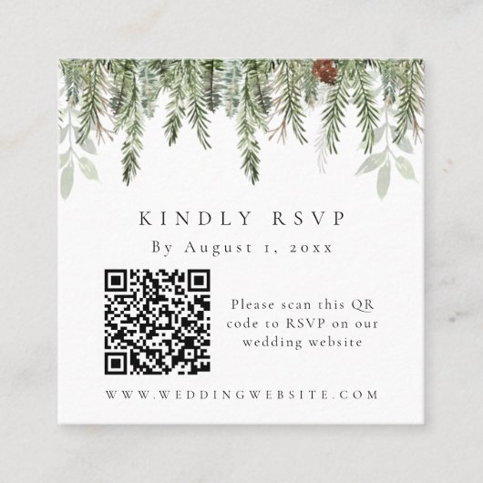 Carte de pièce jointe du code QR de Noël (Devant)