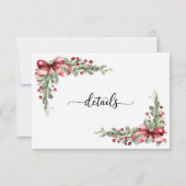 Carte de pièce pour Noël d'hiver (Dos)