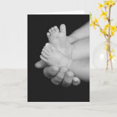 Carte de pieds B&W Babys (Fleur jaune)