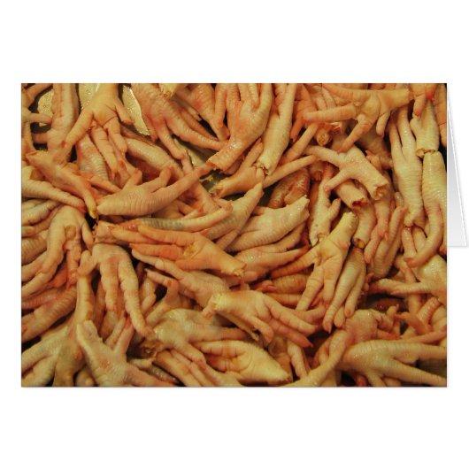 Carte de pieds de poulet cru (Devant horizontal)