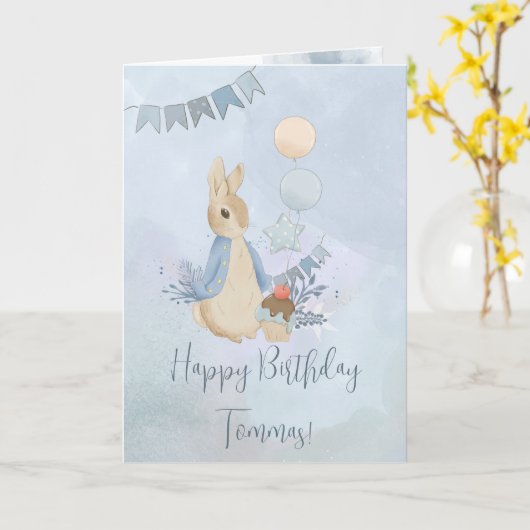 Carte de Pierre le Lapin (Fleur jaune)