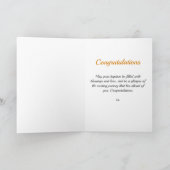 Carte de pingouin de grand-fille Christening migno (Intérieur)