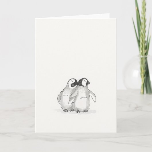 Carte de pingouins pour bébés (Devant)