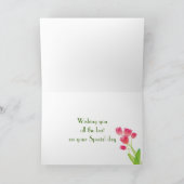 Carte de Pink Tulip Birthday (Intérieur)