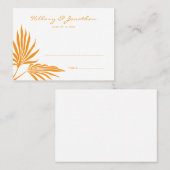 Carte de place assise mariage escorte en feuille d (Devant / Derrière)