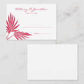 Carte de place assise mariage escorte en feuille d (Devant / Derrière)