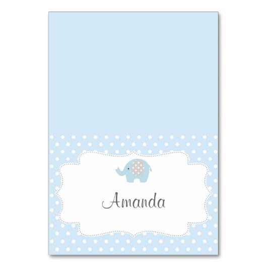 Carte de place Baby Blue Elephant (Par défaut)