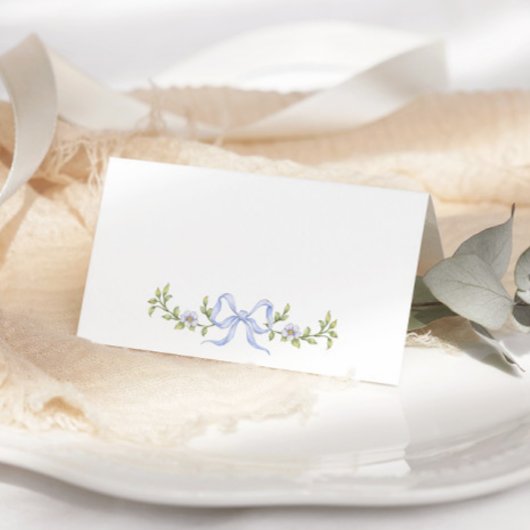 Carte de place Baby shower de la Bow fleur sauvage