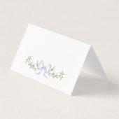 Carte de place Baby shower de la Bow fleur sauvage (Front)