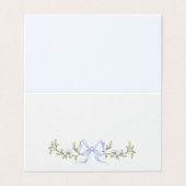 Carte de place Baby shower de la Bow fleur sauvage (Outside Unfolded)