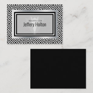 Carte de place Bachelor noir et argent