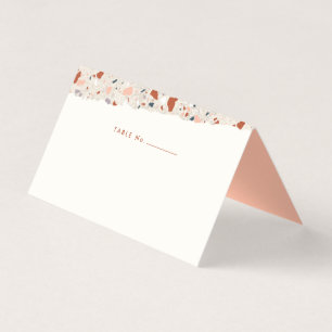 Carte de place blanche en dalle Terrazzo