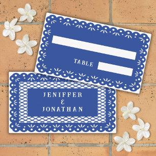 Carte de place BLUE MEXICAN PAPEL PICADO
