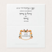 Carte de place bon thanksgiving crest (Outside Unfolded)