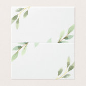 Carte de place de la table botanique du feuillage (Outside Unfolded)