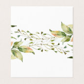 Carte de place de la table de feuillage vert flora (Outside Unfolded)