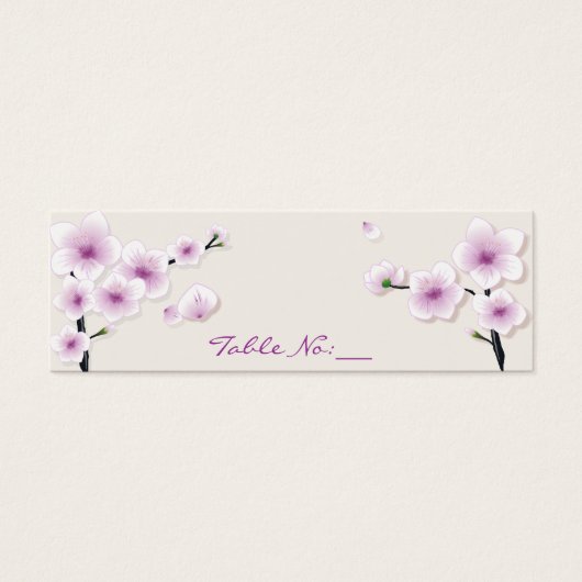 Carte de place de la table de fleurs de printemps (Devant)