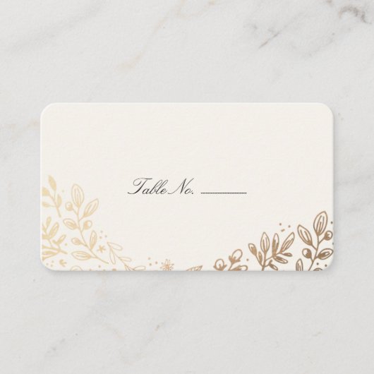 Carte de place de la table des fleurs de récolte (Devant)