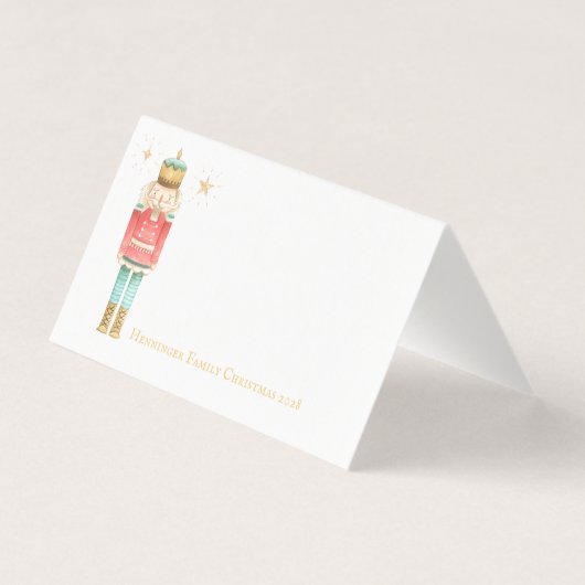 Carte de place de l'invité Nutcracker de Noël (Dos)