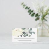 CARTE DE PLACE DE MARIAGE FLEURALE BLANC IVOIRE DO (Debout devant)