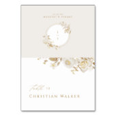 Carte de place de monogramme de couronne botanique (Par défaut)