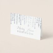 Carte De Place De Siège Invité Argent "Under The S (Devant)