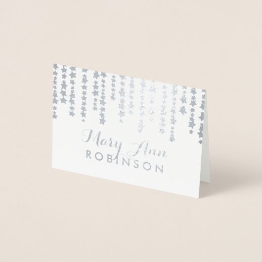 Carte De Place De Siège Invité Argent "Under The S (Devant)