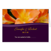 Carte de place de siège violet et orange (Devant Horizontal)