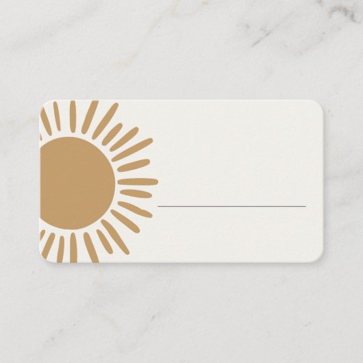 carte de place de soleil boho (Devant)