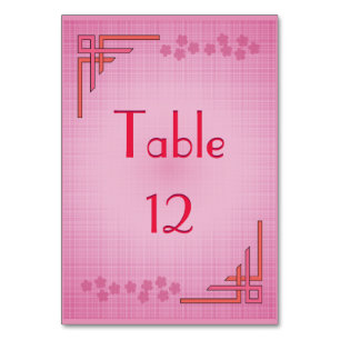 Carte de place de table