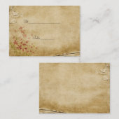 Carte de place de table aux fleurs antiques (Devant / Derrière)