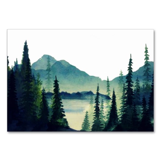 Carte de place de table - Camping (Dos)