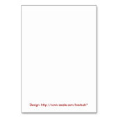 Carte de place de table Oncle Sam (Dos)