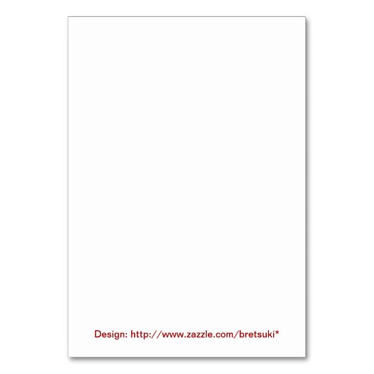 Carte de place de table Oncle Sam (Dos)