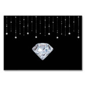 Carte De Place De Table Roses Et Diamants Rouges R (Dos)