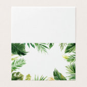 Carte de place d'été pour Feuilles tropicaux Water (Outside Unfolded)