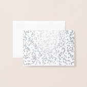 Carte de place d'invité Silver Falling Confetti (Derrière avec enveloppe)