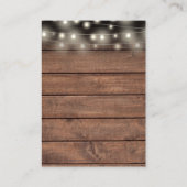 Carte de place du Mariage Rustique (Dos)