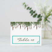 Carte de Place Écrite Cattail/Dragonfly dans Color (Debout devant)