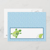 Carte de Place Écrivable Tortue Récif Océan Tortue (Devant / Derrière)