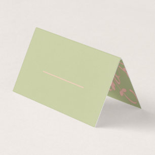 Carte de place élégante Filigree corail et crème
