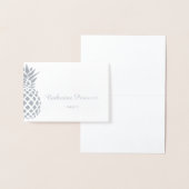 Carte de place en feuille d'argent | carte escorte (Affichage)